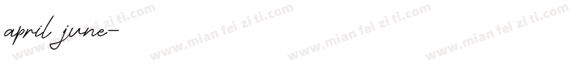 april june字体转换